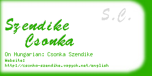 szendike csonka business card